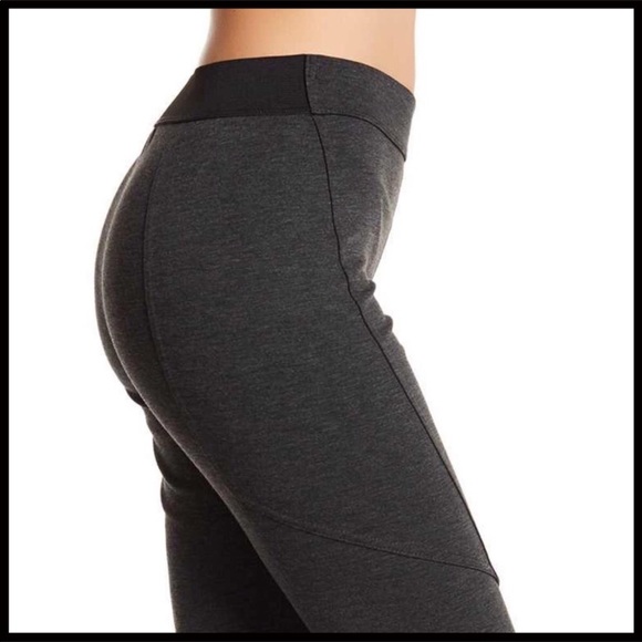 FITTED SKINNY PANTS GRAY BASIC STRAIGHT LEG CASUAL KNIT PANTS - Picture 6 of 8